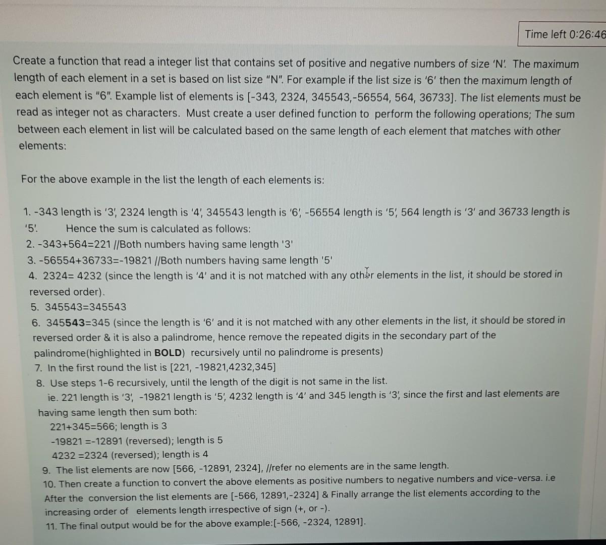  python Time left 0:26:46 Create a function that read a integer