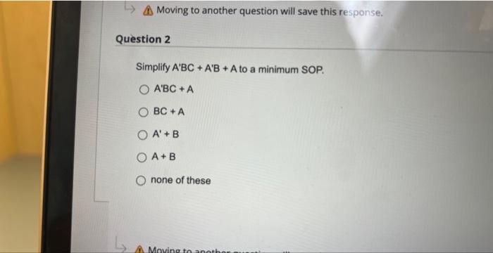 answer correcfly asap please A Moving to another question will save this