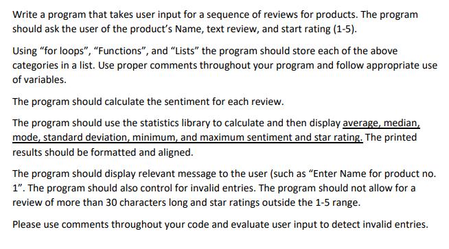 In Python, Part 1 Part 2 Program to be written in Python.
