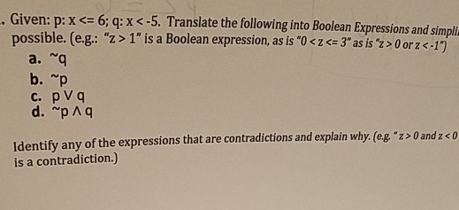  Given: p: x 1'is a Boolean expression, as is "0 0orz