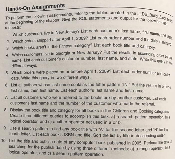 DROP TABLE CUSTOMERS CASCADE CONSTRAINTS; DROP TABLE ORDERS CASCADE CONSTRAINTS; DROP TABLE