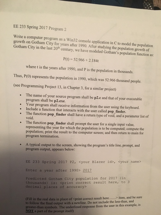  Write a computer program as a Win32 console application in C