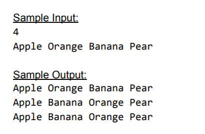 selection sort on an array of words in the ascending alphabetical order.