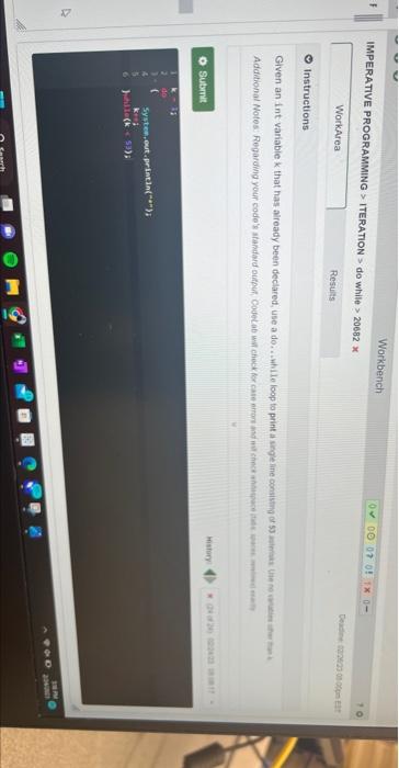 can someone pls explain why this is wrong Workbench IMPERATIVE PROGRAMMING >