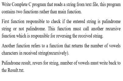  Write Complete C program that reads a string from text file,