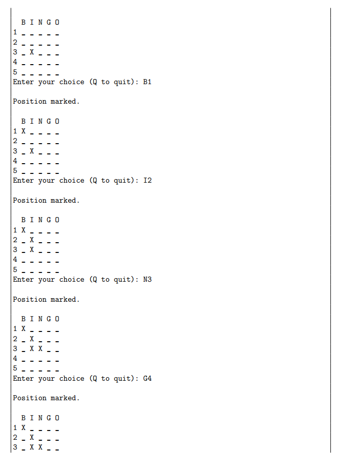 marked. An underscore, i.e., should represent unmarked positions