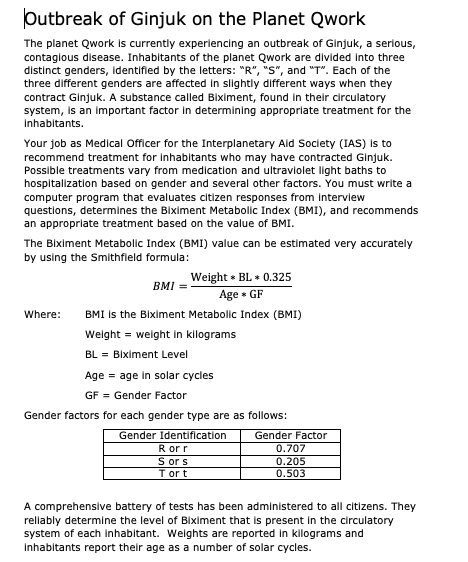Please help me with this code. JAVA please Outbreak of Ginjuk on