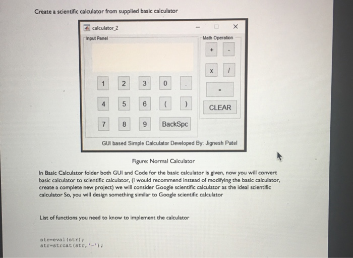  Use Matlab Create a scientific calculator from supplied basic calculator calculato