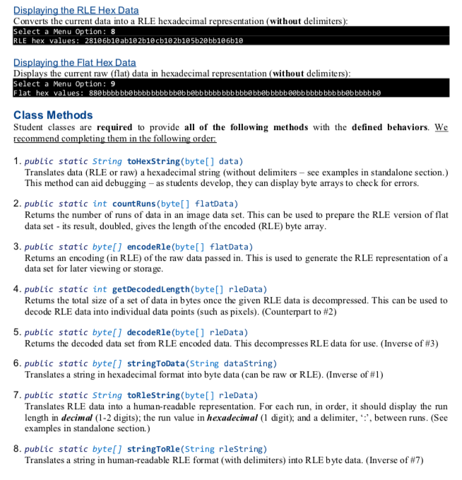 Students wll implement encoding and decoding of raw data, conversion between data