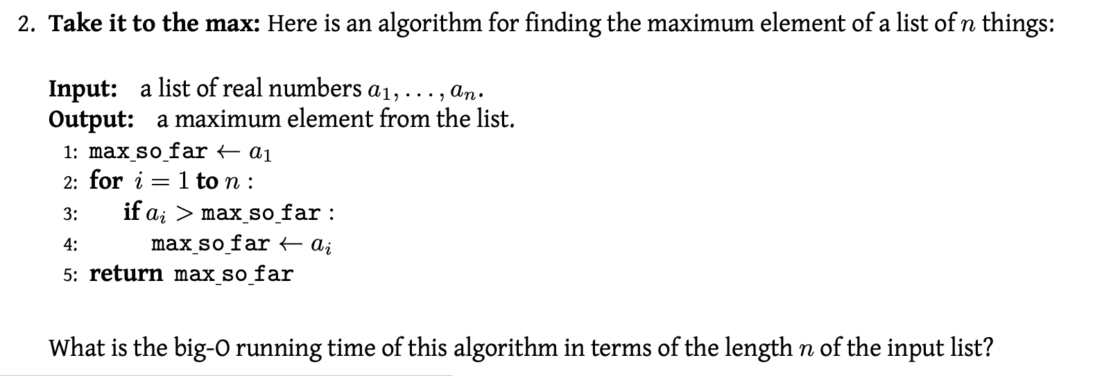  2. Take it to the max: Here is an algorithm for