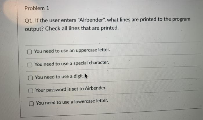 least one lowercase let ter, In one uppercase letter, one digit, and