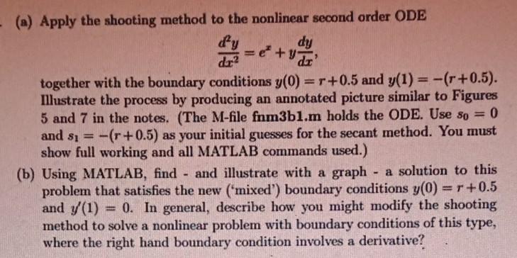  kindly solve it using MATLAB fy - e tu (a) Apply
