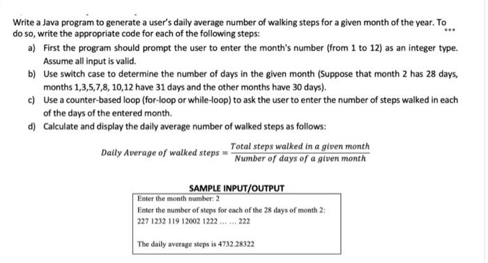 please solve it as soon as possible. Write a Java program to
