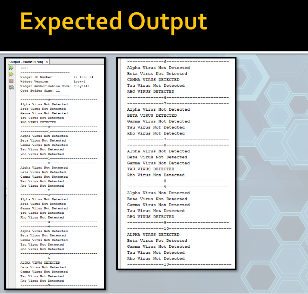 verifyNull(String code)...boolean +verifyNoNulls (String code)...boolean Add a main method to this class
