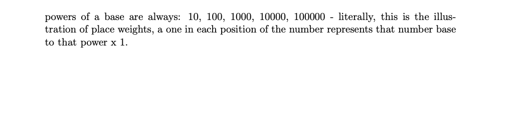 least 4 data points for each sub question. -In base 10, how