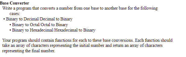  In C++ please Base Converter Write a program that converts a