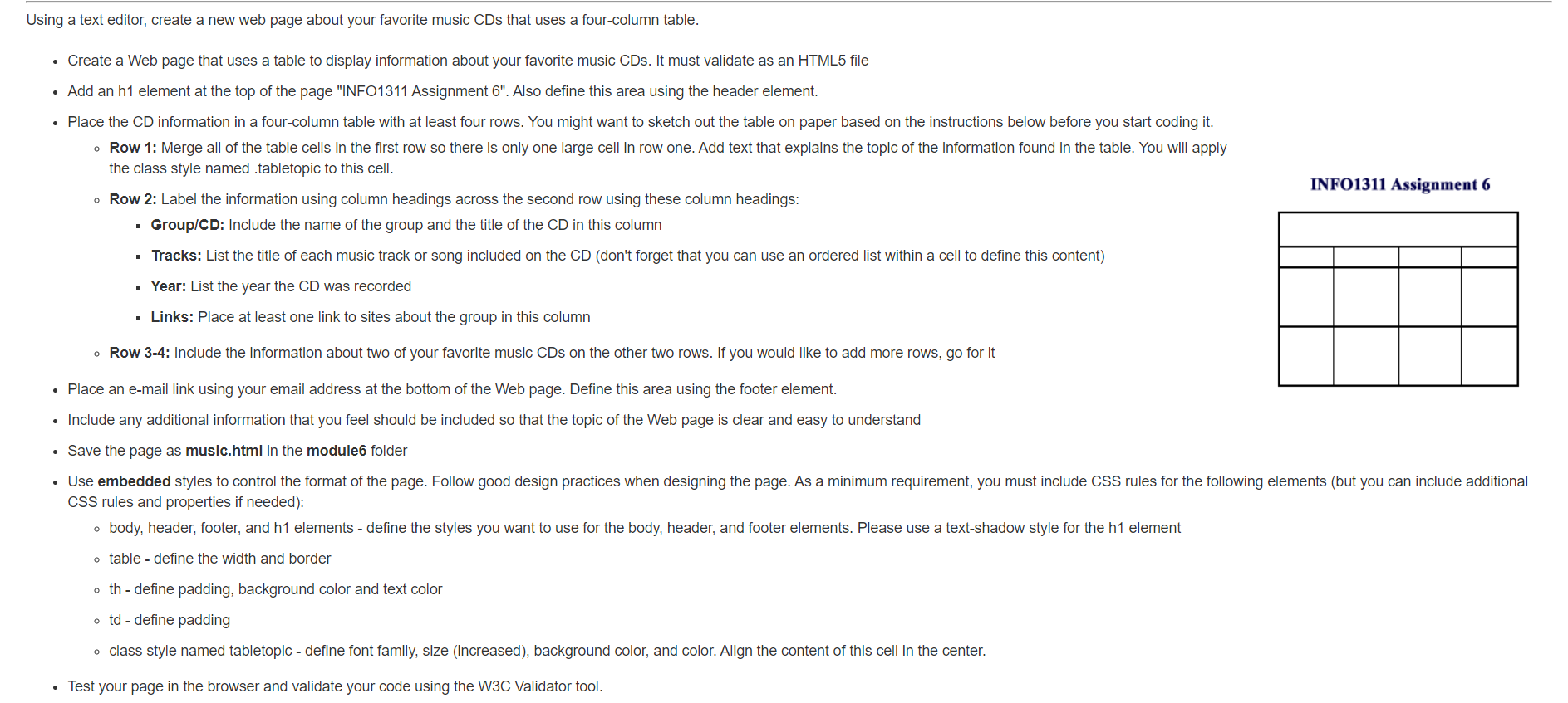  Using a text editor, create a new web page about your