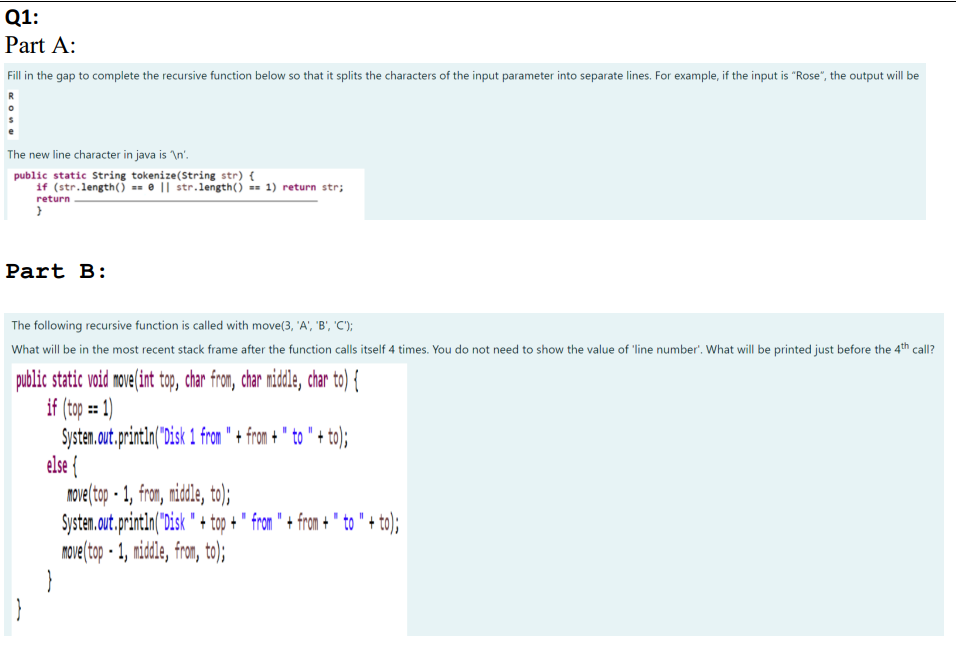 The new line character in java is ' n. public static