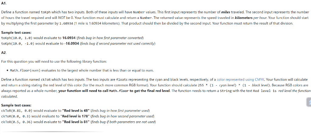  Define a function named tokph which has two inputs. Both of