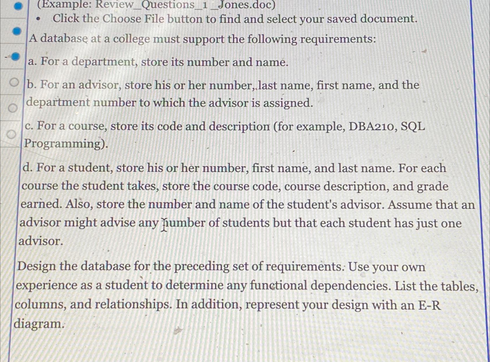  (Example: Review_Questions_1_Jones.doc) Click the Choose File button to find and select