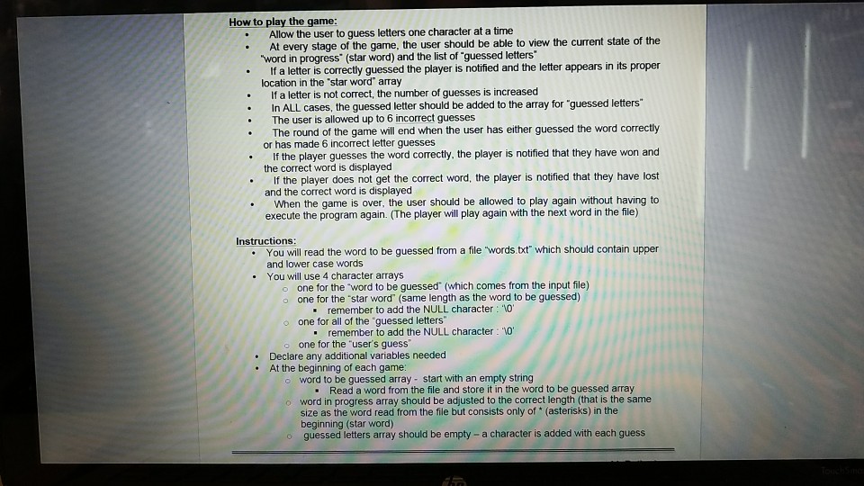 Write a program in c language according to the instruction below. Please