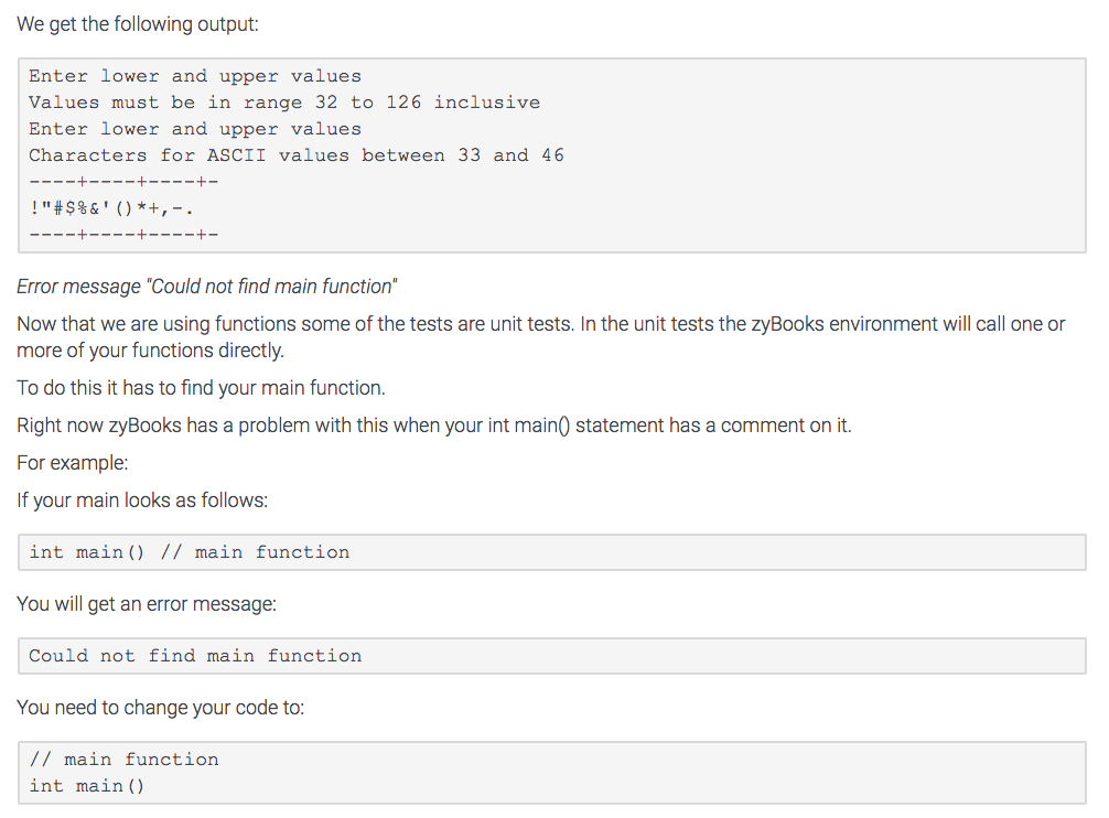 to iterate through the input values and output the corresponding character. This