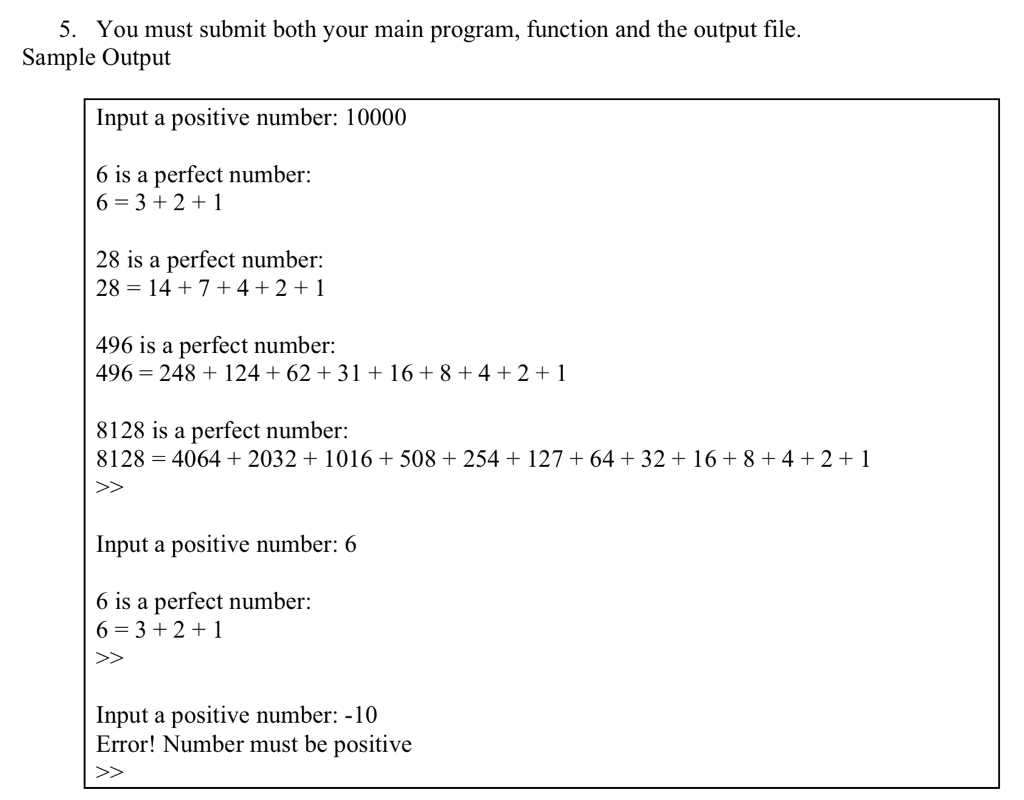 sum of all of its positive divisors, excluding itself. For example, 6