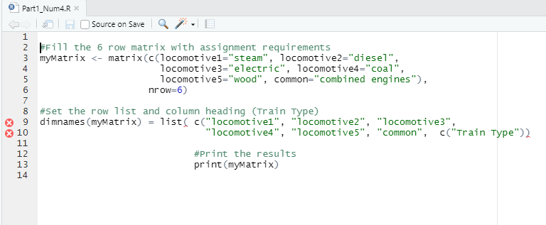  Using the R program, why am I getting an X on