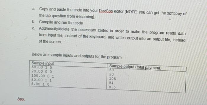  1. Given below is a C++ program which interactively gets data