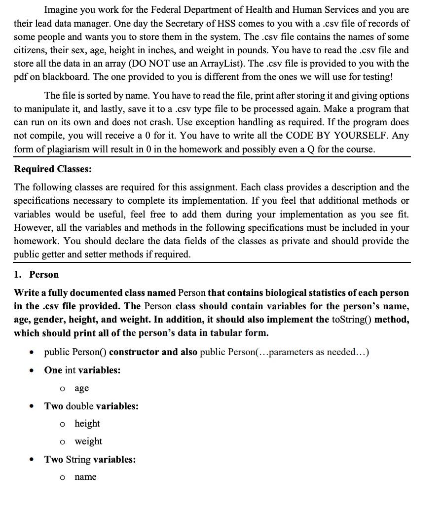  Solution Person.java public class Person { private int age; private double