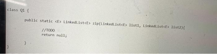to merge two linkedlists into one. * The elements in the result
