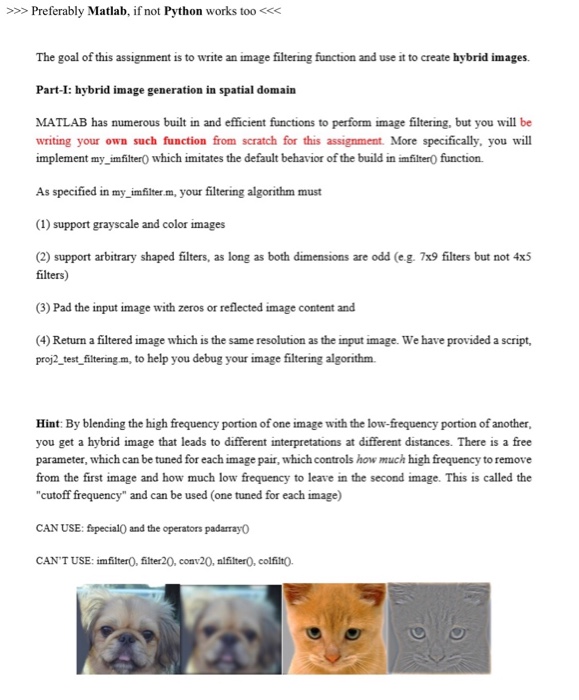  >Preferably Matlab, if not Python works too