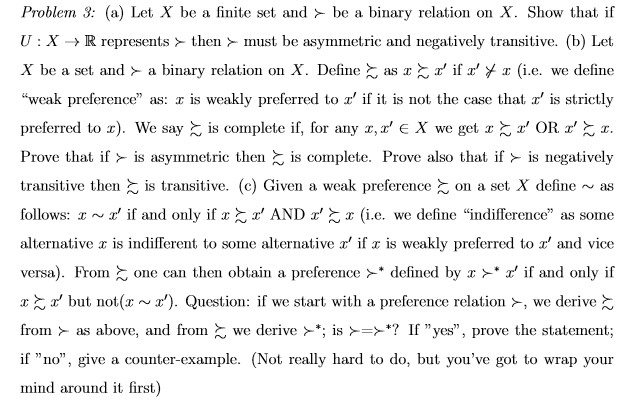  Problem 3: (a) Let X be a finite set and be