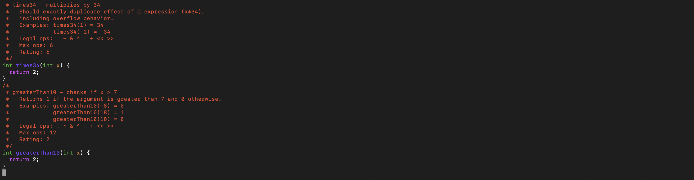 using only - and & Example: bitxorio, 31 - 3 Legal ops:
