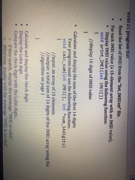 from a text file i am given IMEI is a unique number