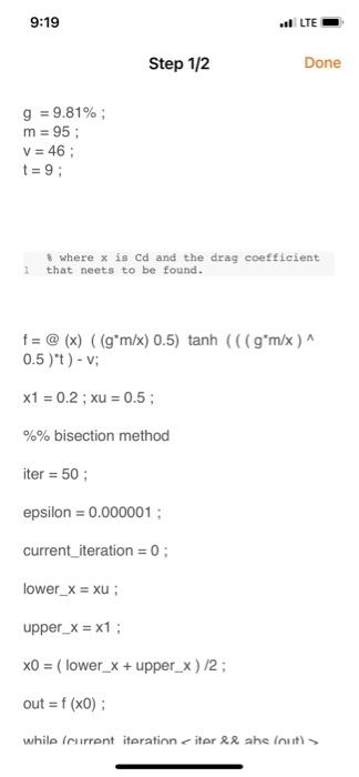 % [root,fx,ea,iter]=falsepos(func,xl,xu,es,maxit,p1,p2,...): % uses false position method to find the root of