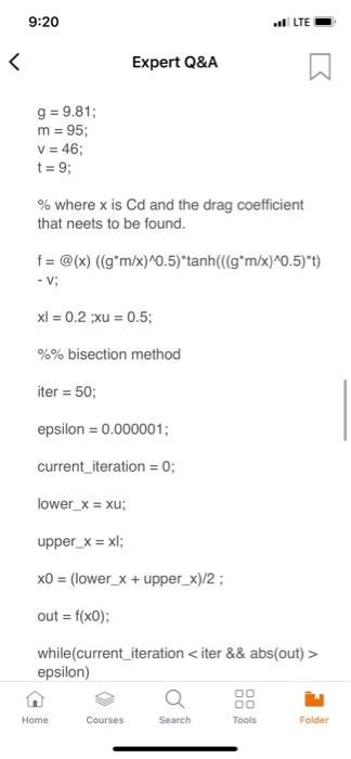 = 0.0001%) % maxit = maximum allowable iterations (default = 50) %