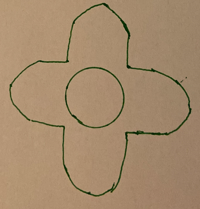 Write a G code program for the following drawing 