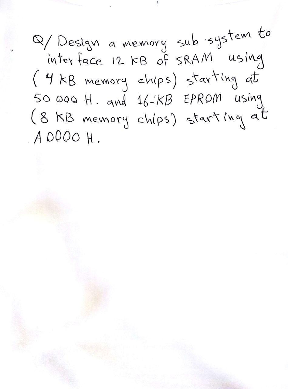 a memory sub system to Q/ Design interface 12 kB of