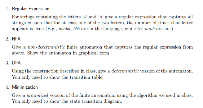  ONLY NEED #4 1. Regular Expression For strings containing the letters