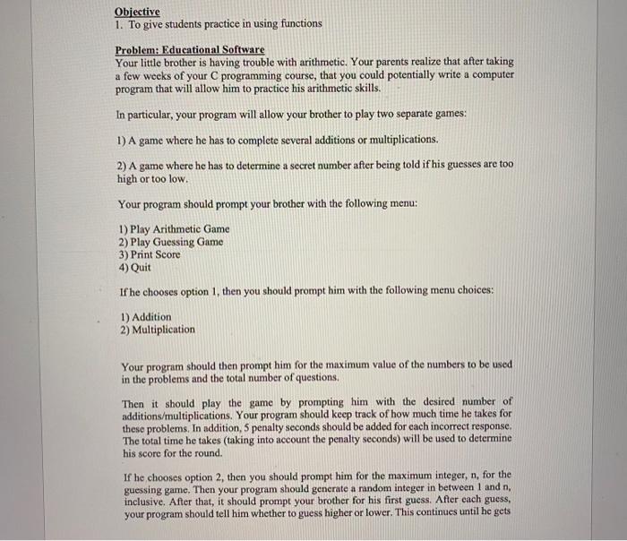 please help in c+ programing using 1. To give students practice in