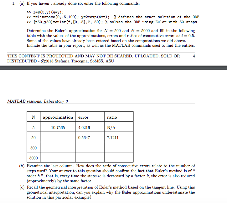 This is a Matlab assignment for MAT275 (differential equation class). Please help