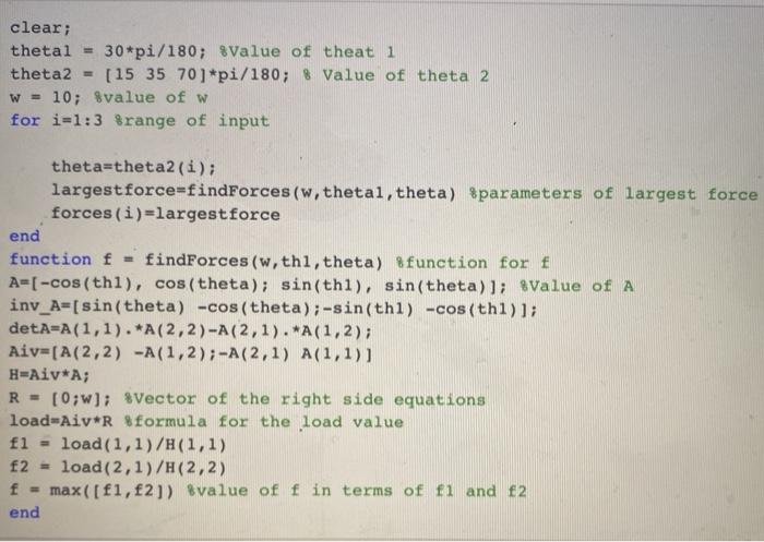 a matrix form by Using " for loop". To make this function