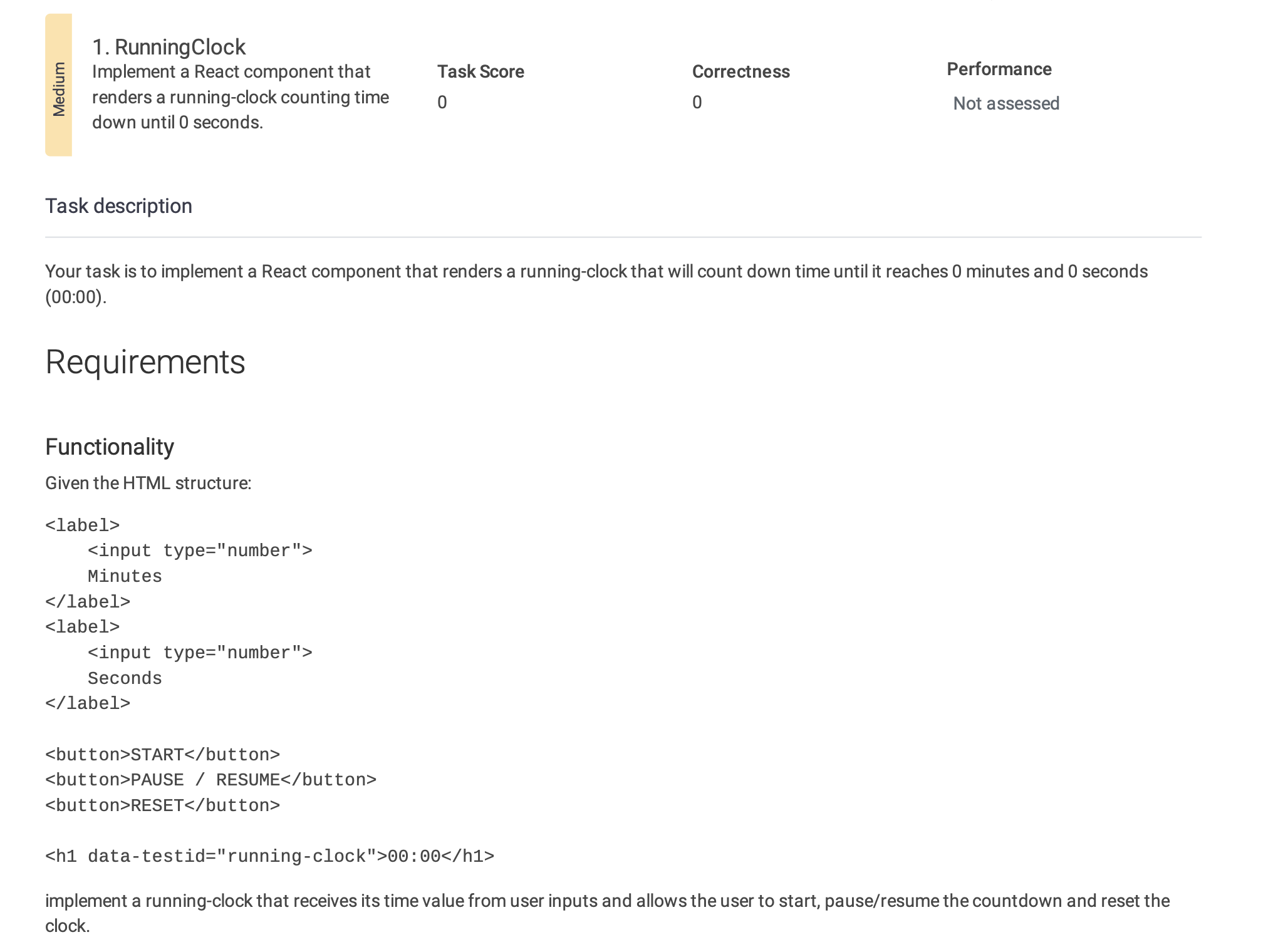  Your task is to implement a React component that renders a