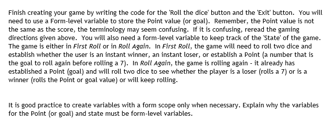 this lab, you will be using visual Studio to implement the classic