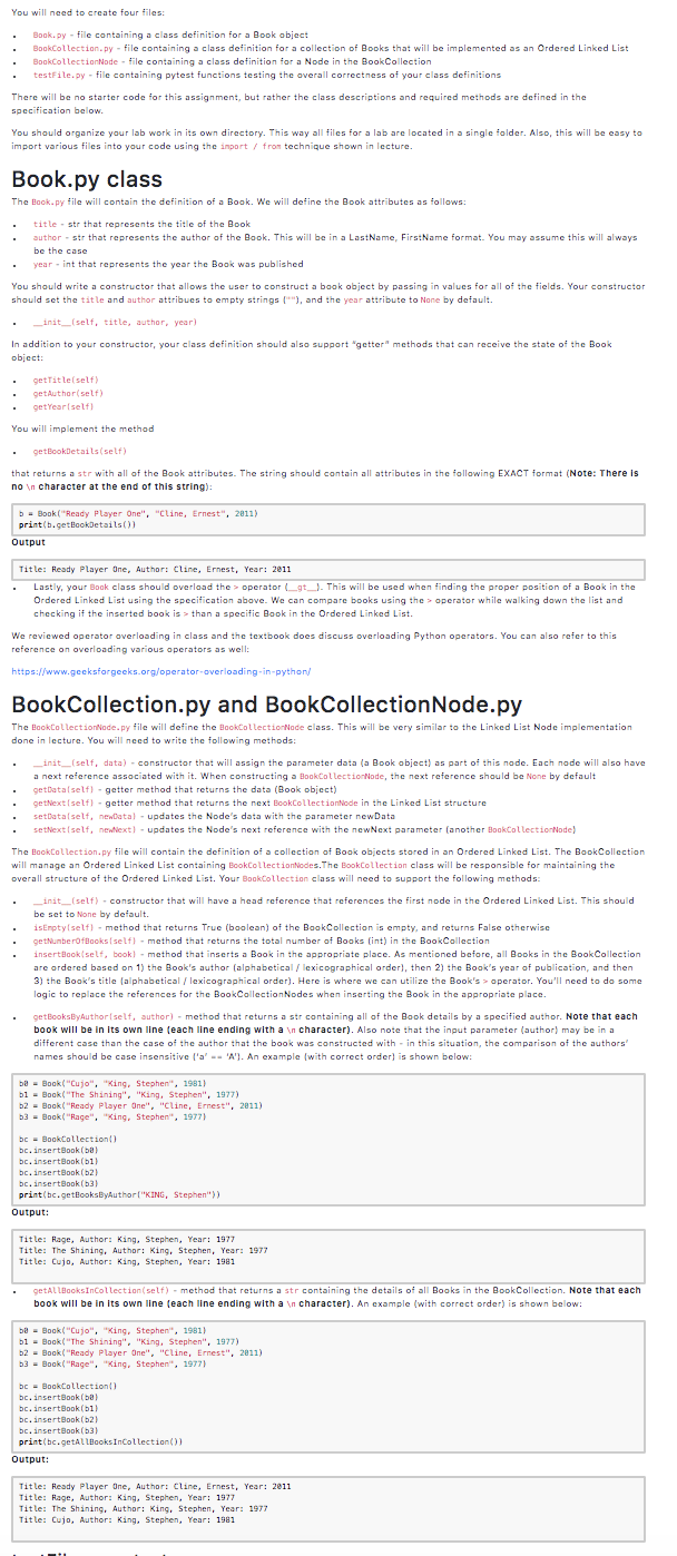 Please help with this Python code You will need to create four