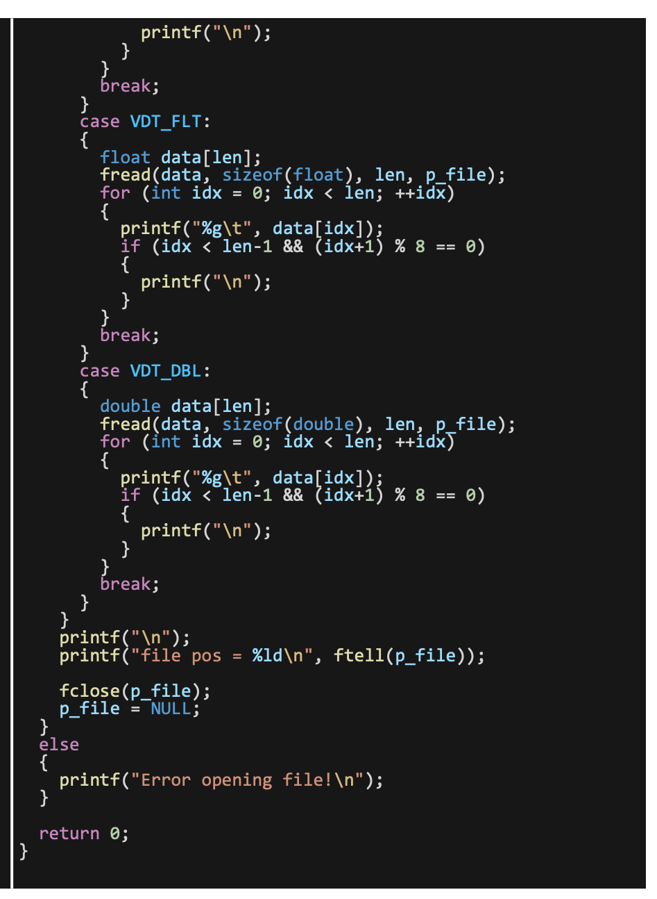 1. Change the data type flag to VDT_INT (not VDT_DBL) 2. Change