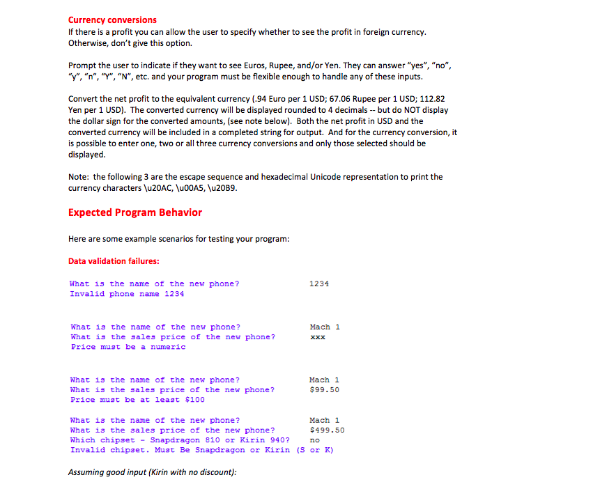 new business needs a program to determine the net cost of a