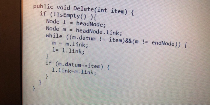  (Java) This is a delete method for a linked list, add
