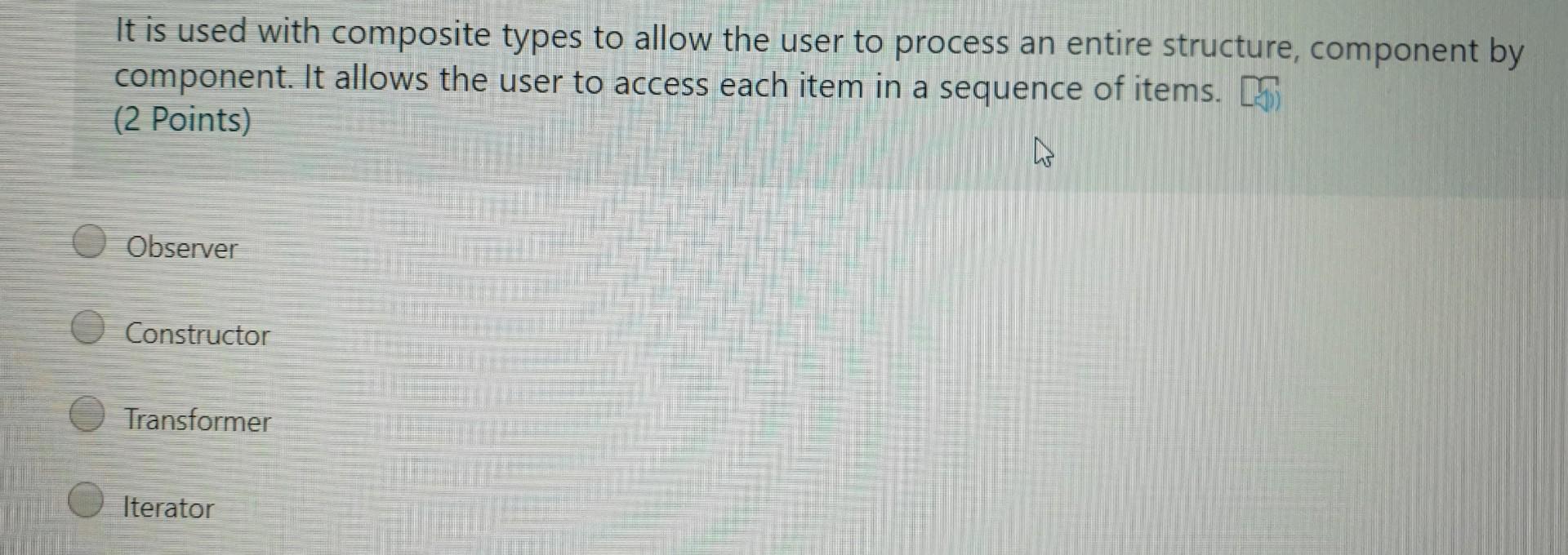 It is used with composite types to allow the user to